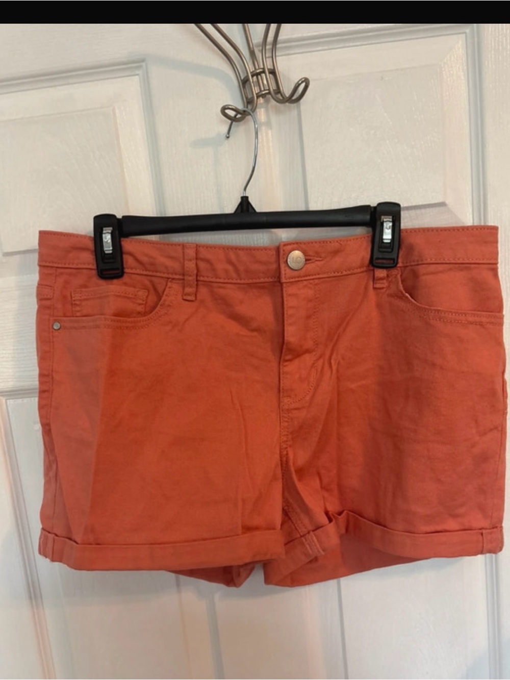 Lauren Conrad Women's coral Roll-Hem Shorts